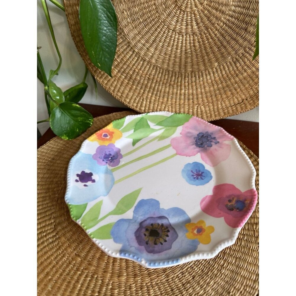Better Homes & Gardens Floral Salad Plate – Watercolor Flowers